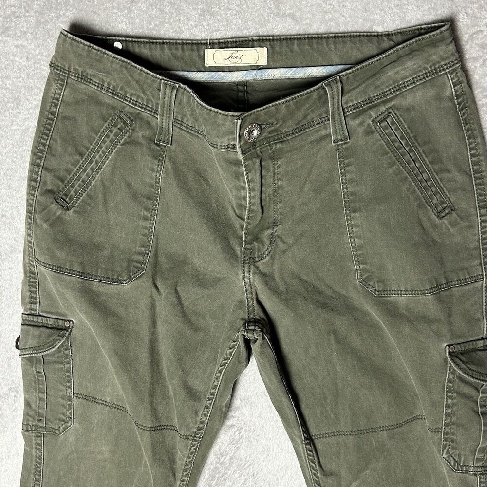 Vintage Green Women’s Levi Cargo Pants Size 6 Rare Skinny Combat Grunge Punk   - Picture 2 of 12
